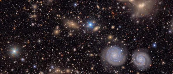 Schéma simplifié de galaxies pour expliquer la matière noire